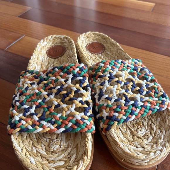 Chloe woven slides sandals - Picture 2 of 5